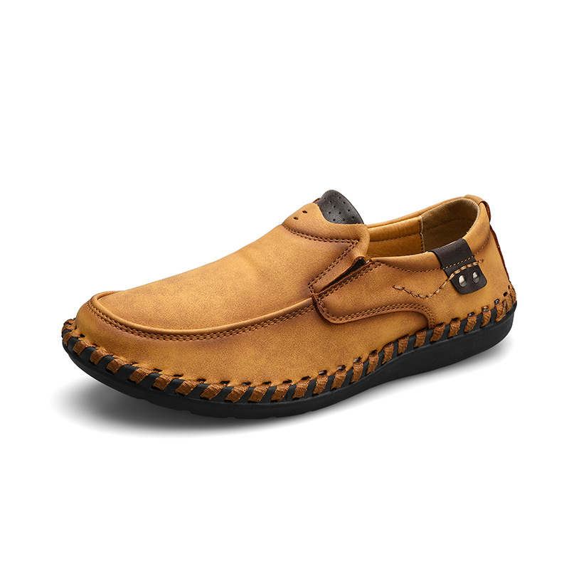 MEN'S LEATHER HAND-STITCHED CASUAL SHOES
