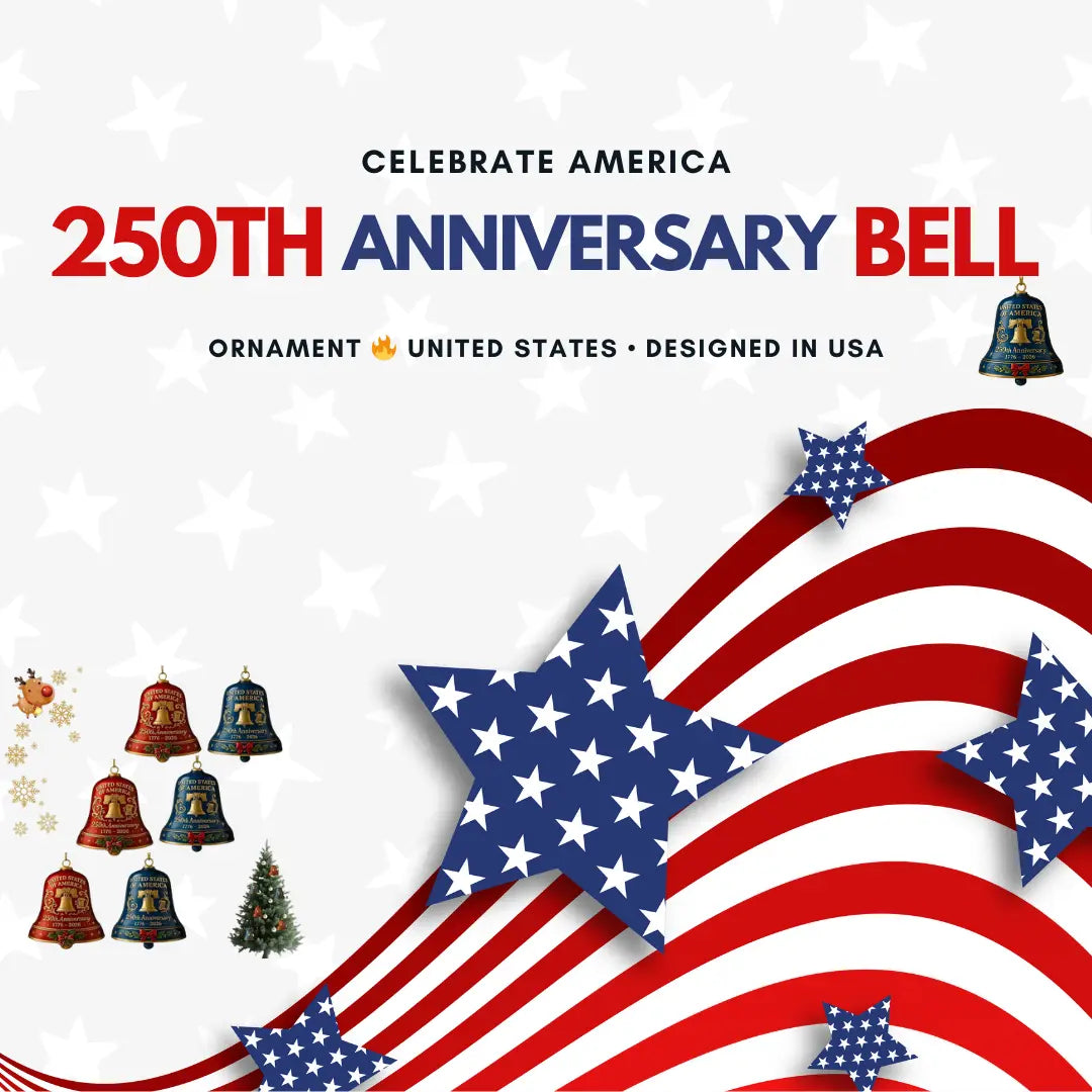🔥United States 250th Anniversary Bell Ornament
