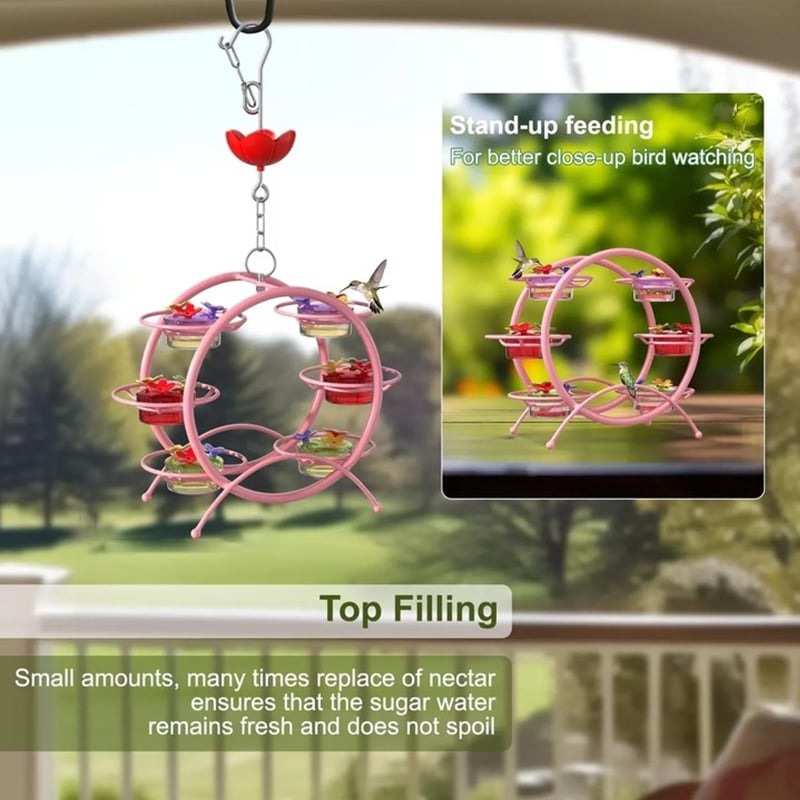 💖Hot Sale 49% OFF ✨Pinwheel-Shaped Outdoor Hummingbird Feeder