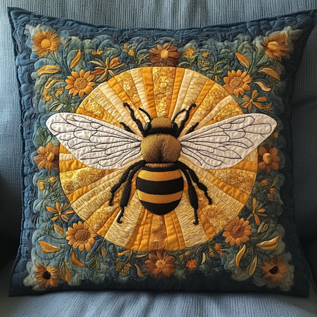Bee Blooming Quilted Pillow Case NCU0NT7153