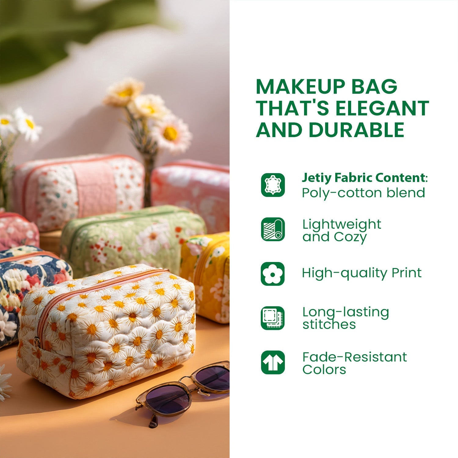 Bloom Dance Quilted Makeup Bag NCU0NT10158