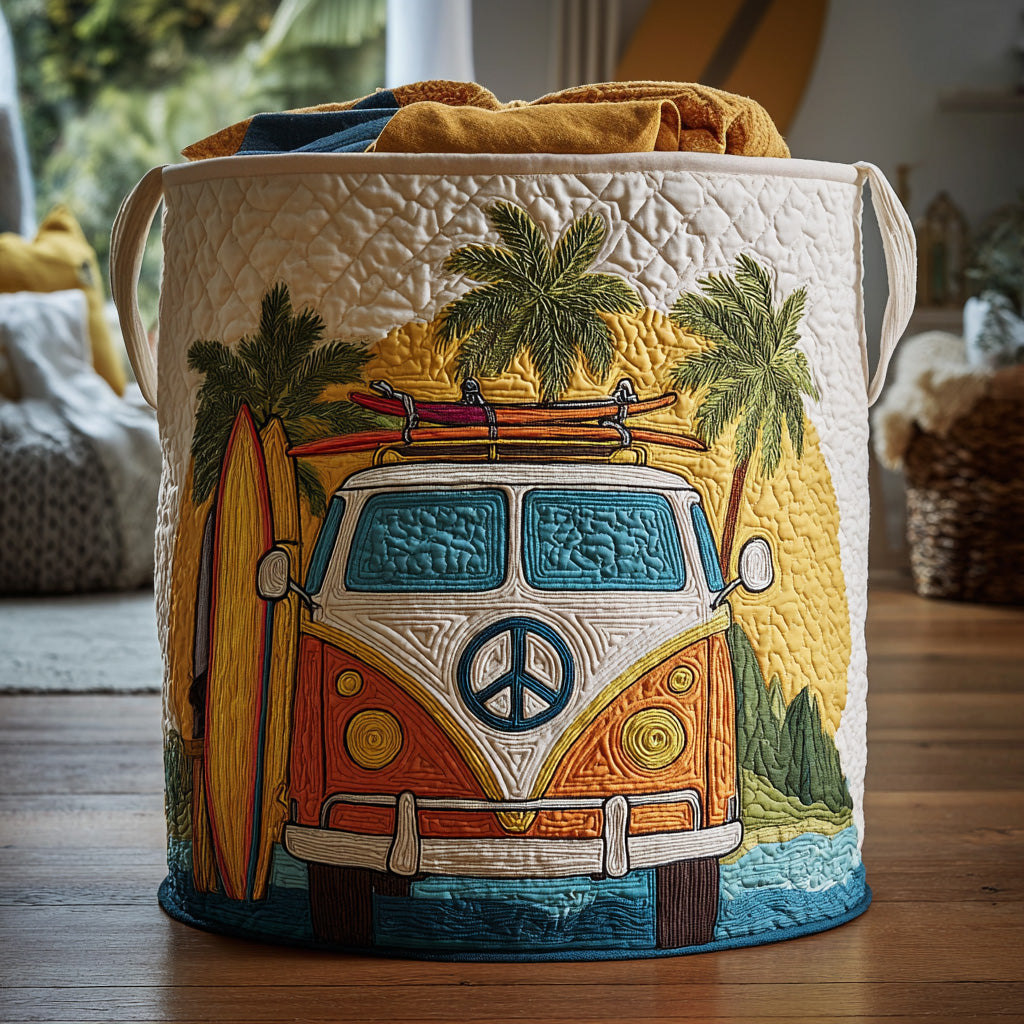 Hippie Van Quilted Laundry Basket NCU0QN026