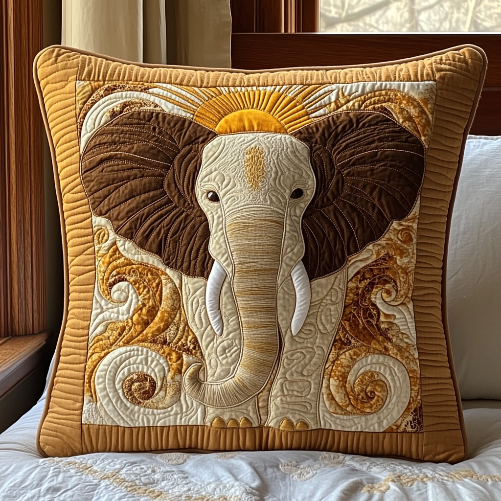 Elephant Grace Quilted Pillow Case NCU0DV6141