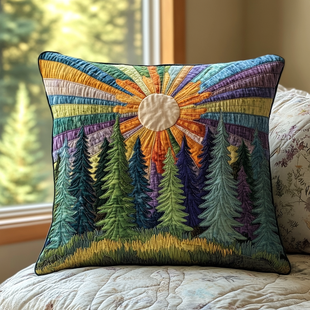 Evergreen Dreams Quilted Pillow Case NCU0DV5143