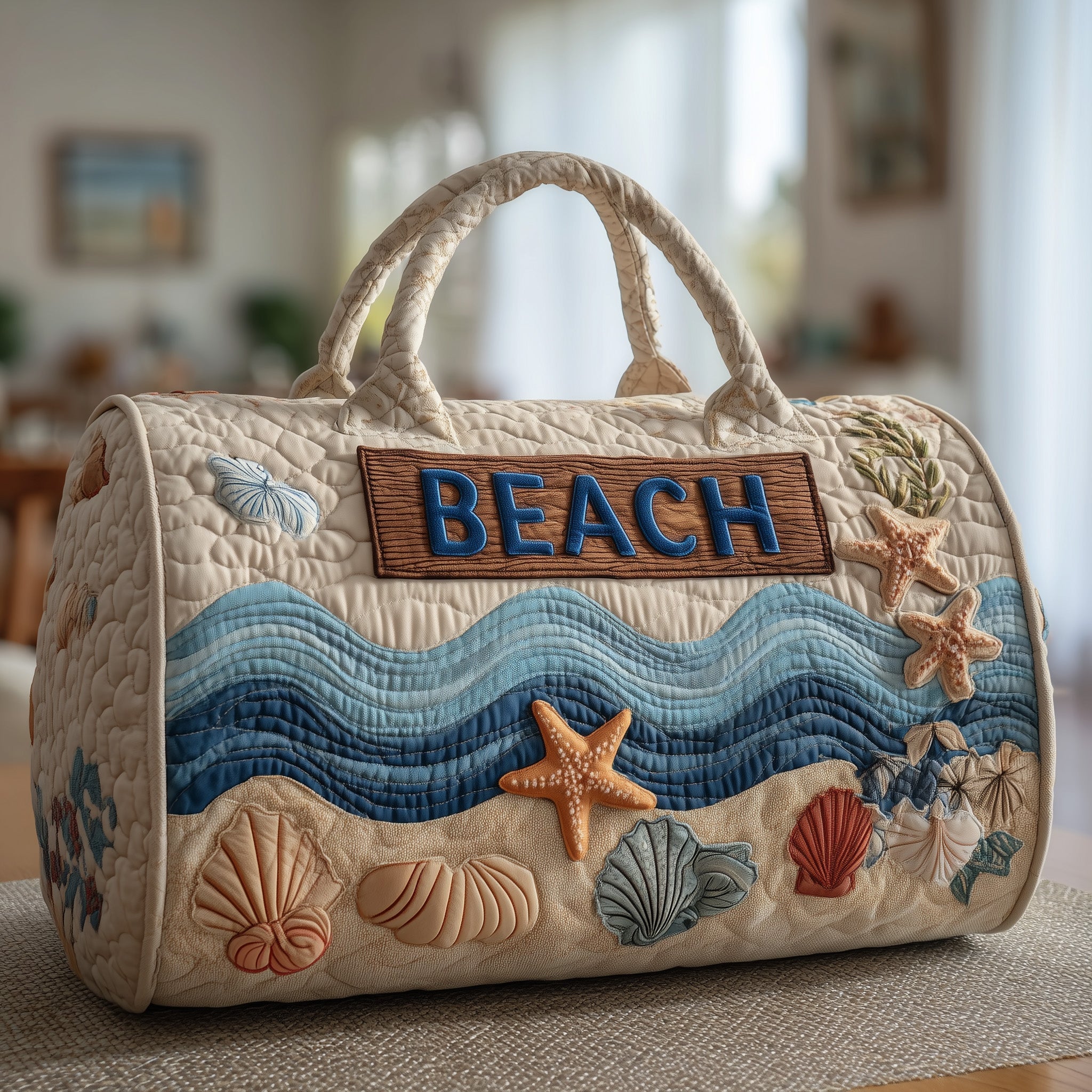 Tropical Beach Quilted Duffle Bag GFTOHD8579