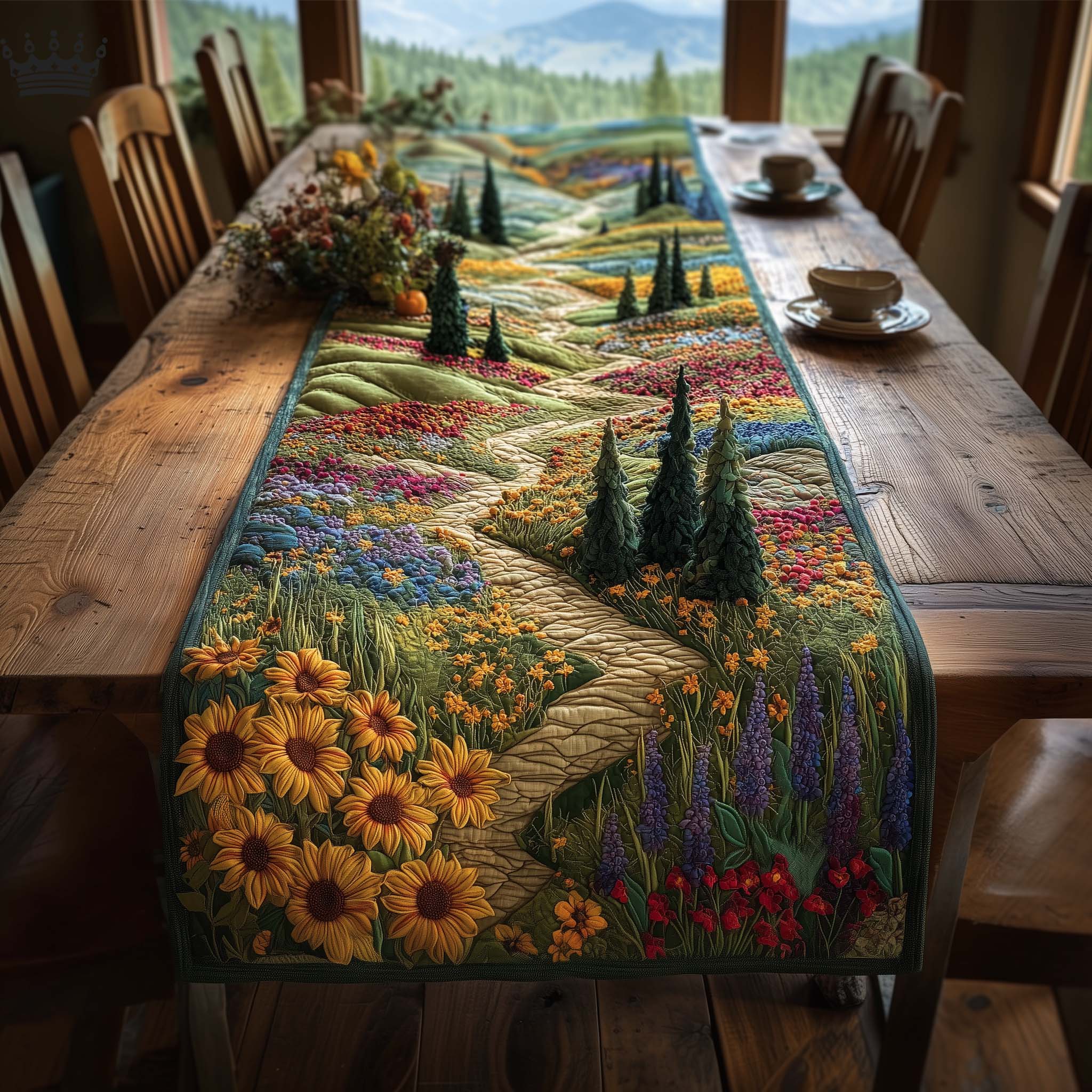 Blossom Path Quilted Table Runner GFTOMA8143