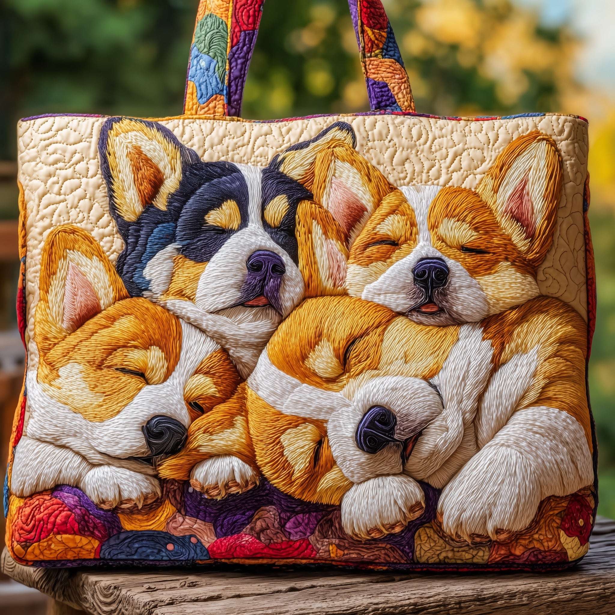 Corgi Dream Quilted Tote Bag GFTONT2338