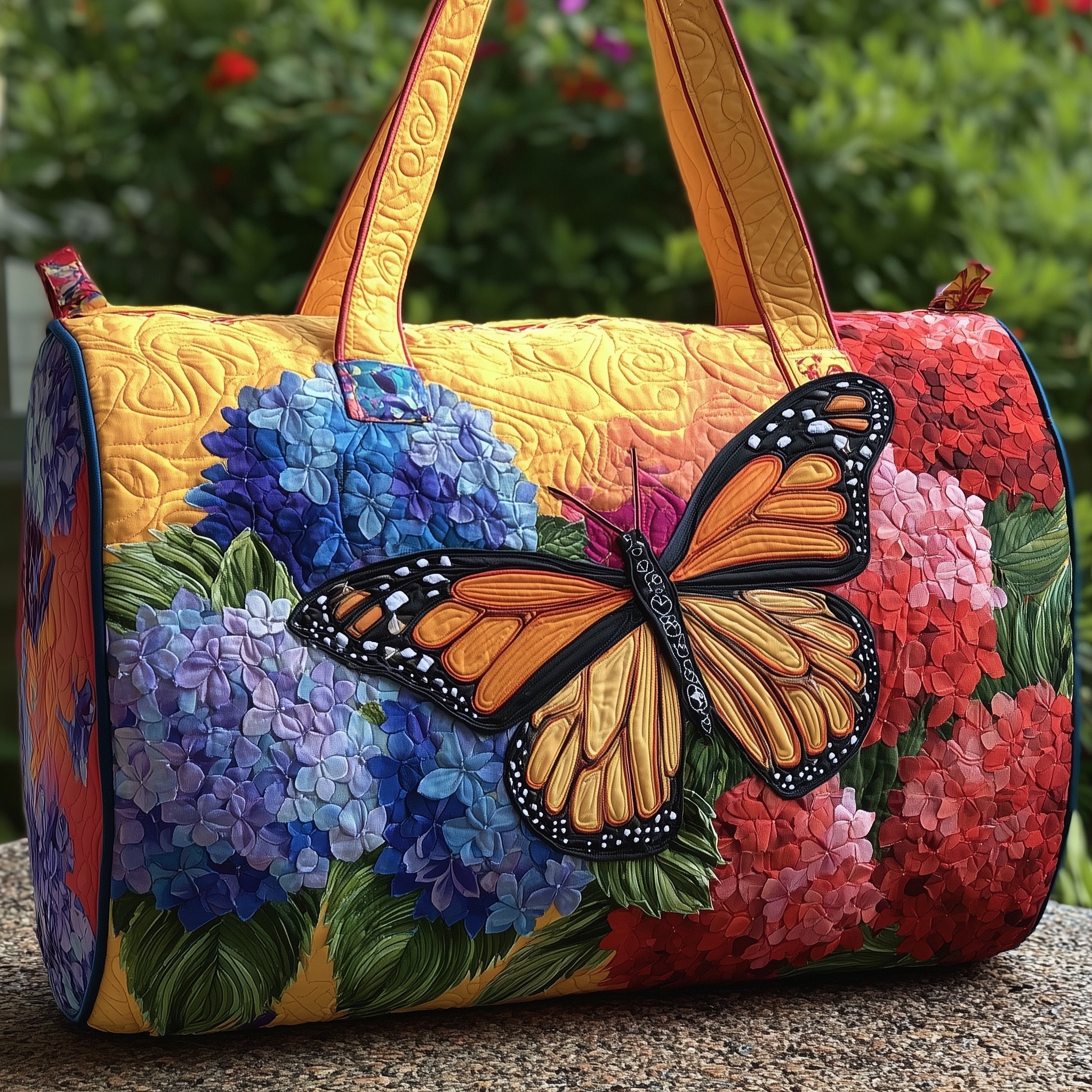 Amethyst Butterfly Quilted Duffle Bag GFTONT2602