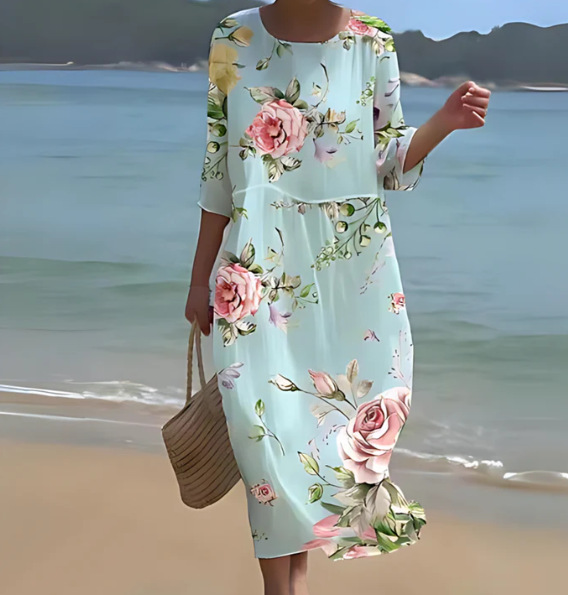 Women's Abstract Art Print Elegant Dress - Series3