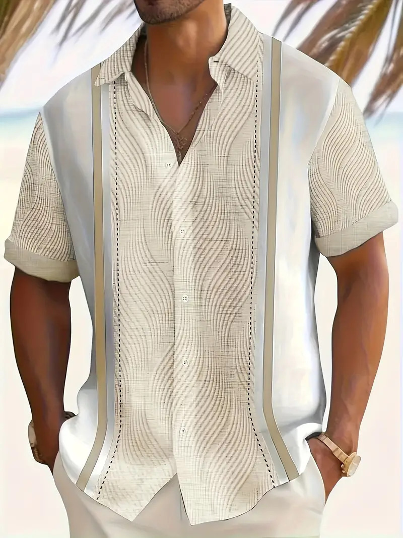 Men's casual short-sleeved shirt