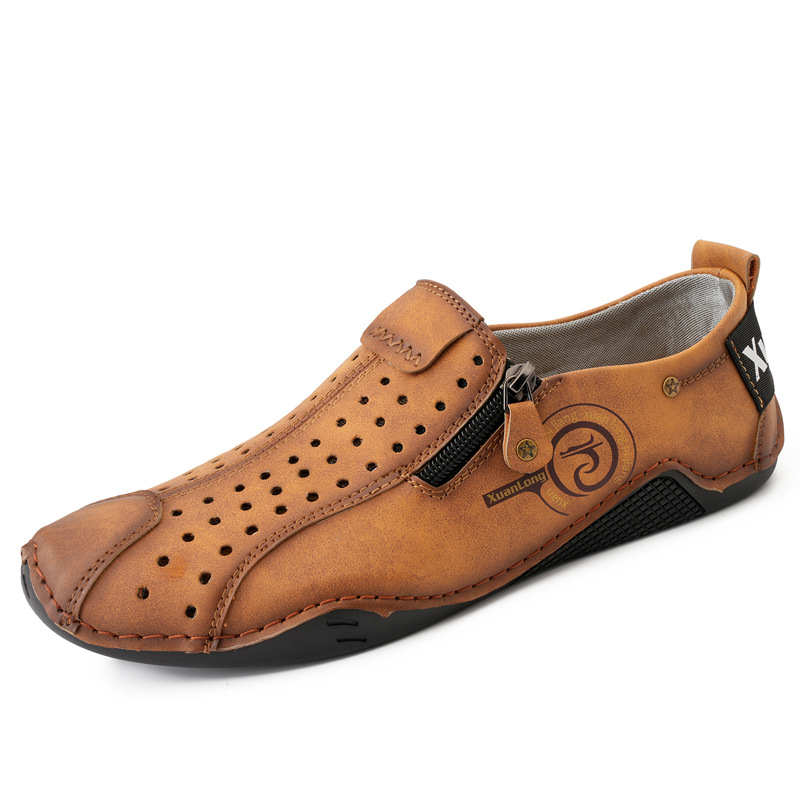 Last day 50% off 🔥⏱️Christmas sale⏱️🔥Men's genuine calfskin side zipper slip-ons