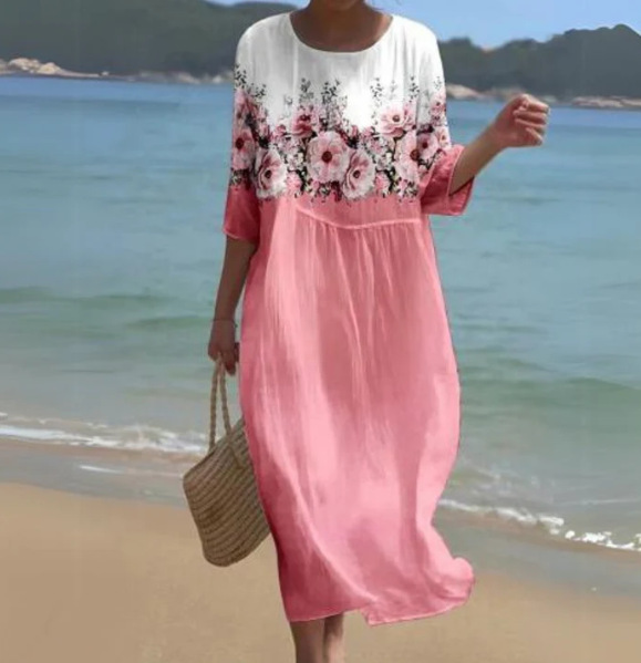 Women's Abstract Art Print Elegant Dress - Series3