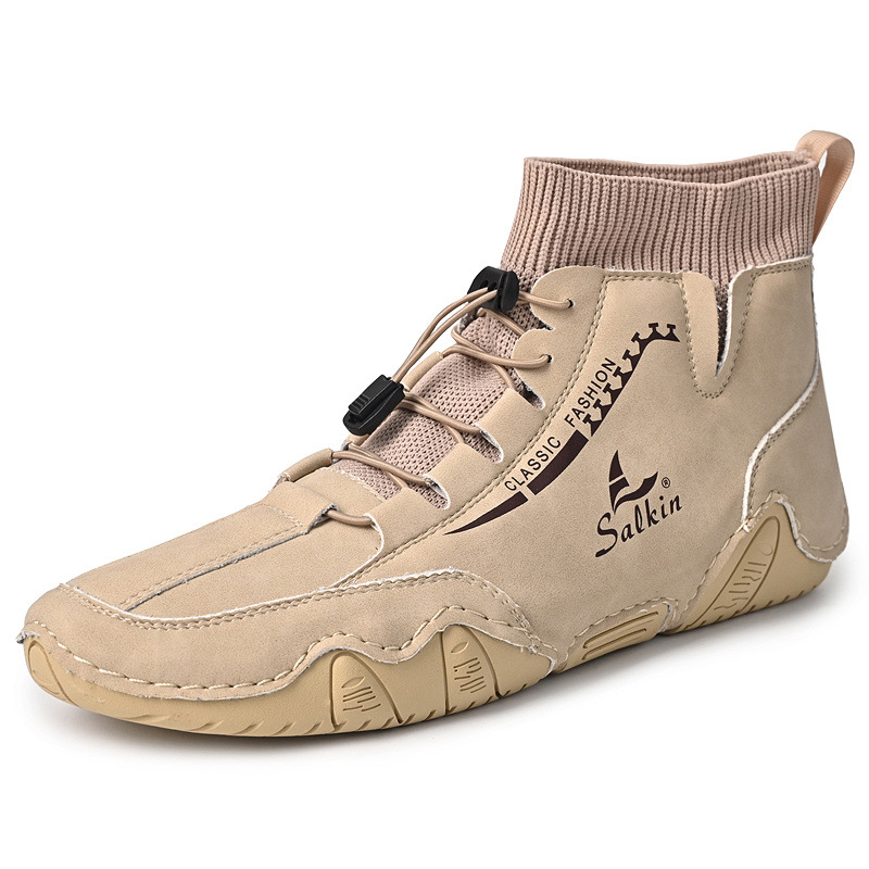 Last day 50% off 🔥⏱️Christmas sale⏱️🔥Men's genuine calfskin high-top Martin boots