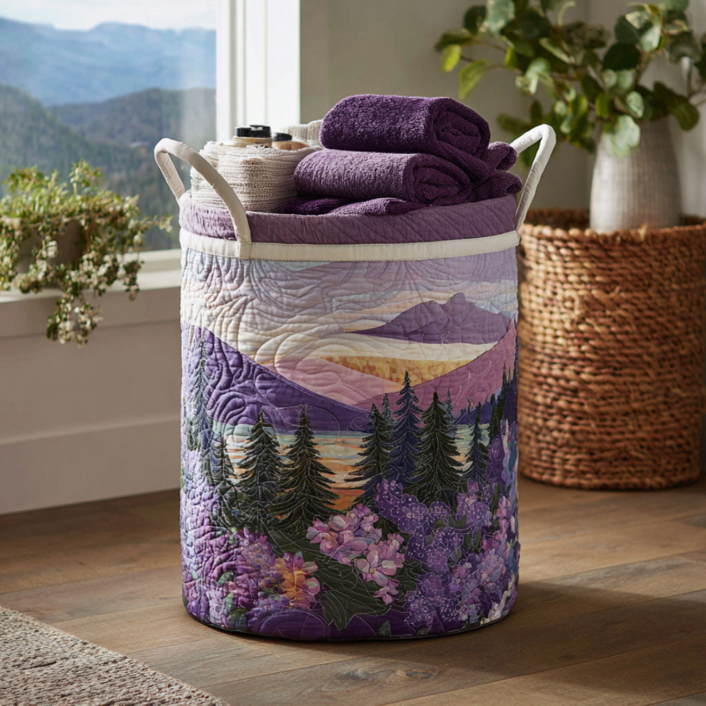 Serenity Bloom Quilted Laundry Basket NCU0PTT936