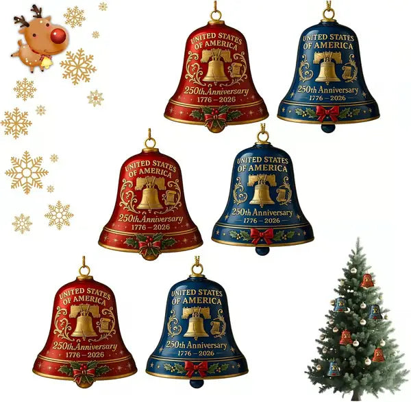 🔥United States 250th Anniversary Bell Ornament