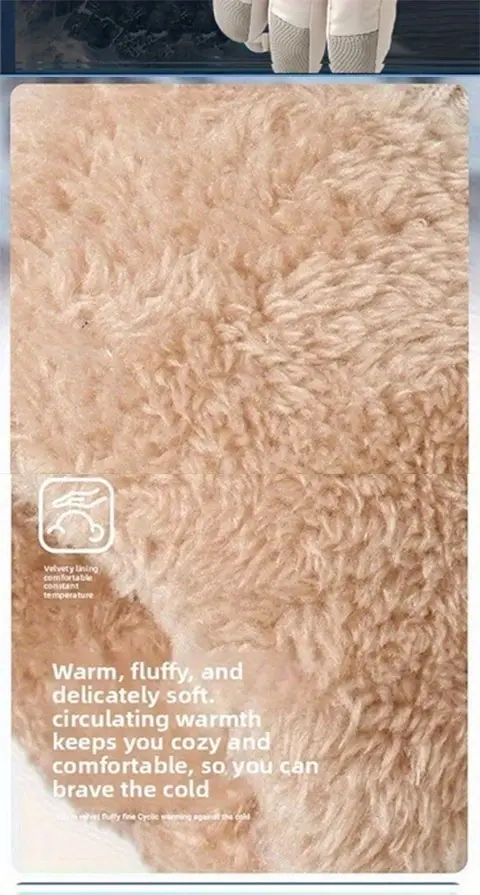 winter skihandschoenen voor heren, warme sneeuwhandschoenen, dik voor buitensporten,   tegen regen en sneeuw, gemakkelijk schoon te maken, hoogwaardige skispullen, pluche, koubestendig Productgegevens 5