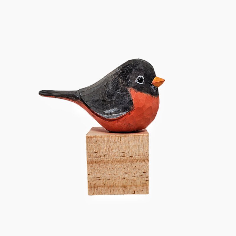 American Robin Painted Bird Figurine