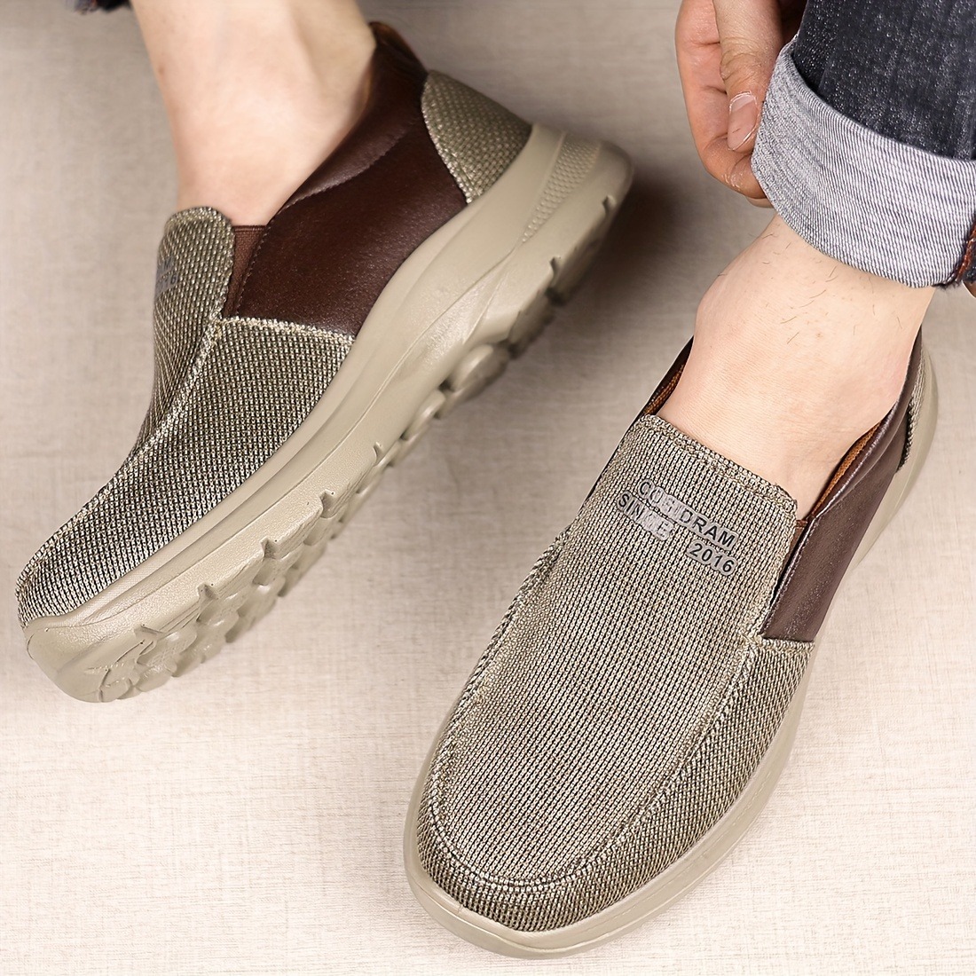 LAST DAY 60% OFF🔥Men's Arch Support Slip-On Loafers, EVA Boat Shoes,Orthopedic Walking Shoes
