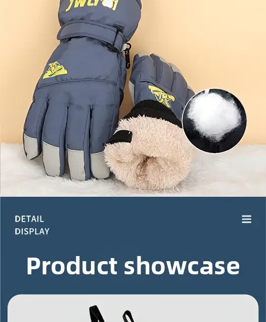 winter skihandschoenen voor heren, warme sneeuwhandschoenen, dik voor buitensporten,   tegen regen en sneeuw, gemakkelijk schoon te maken, hoogwaardige skispullen, pluche, koubestendig Productgegevens 10