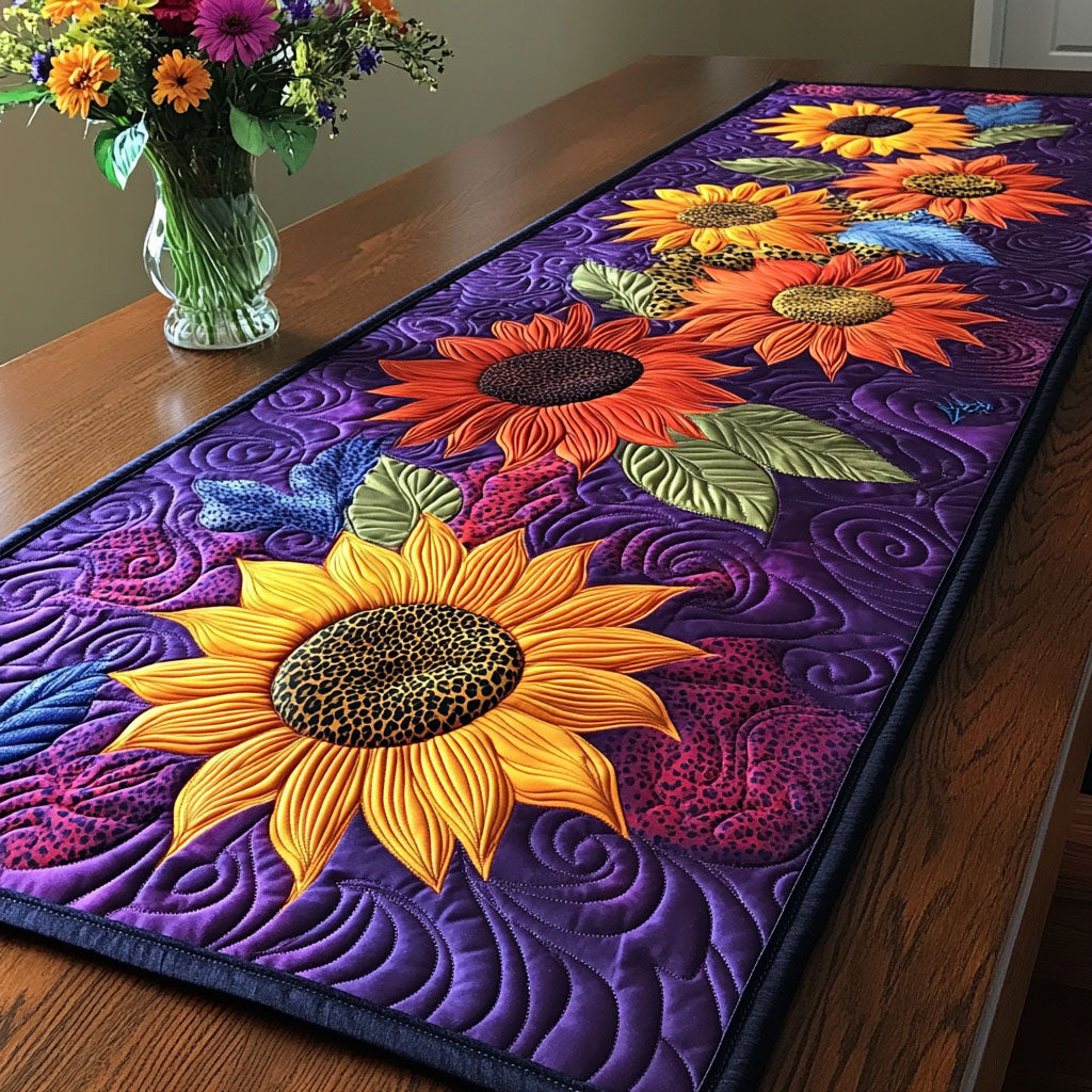 Sunset Garden Quilted Table Runner NCU0NT5656