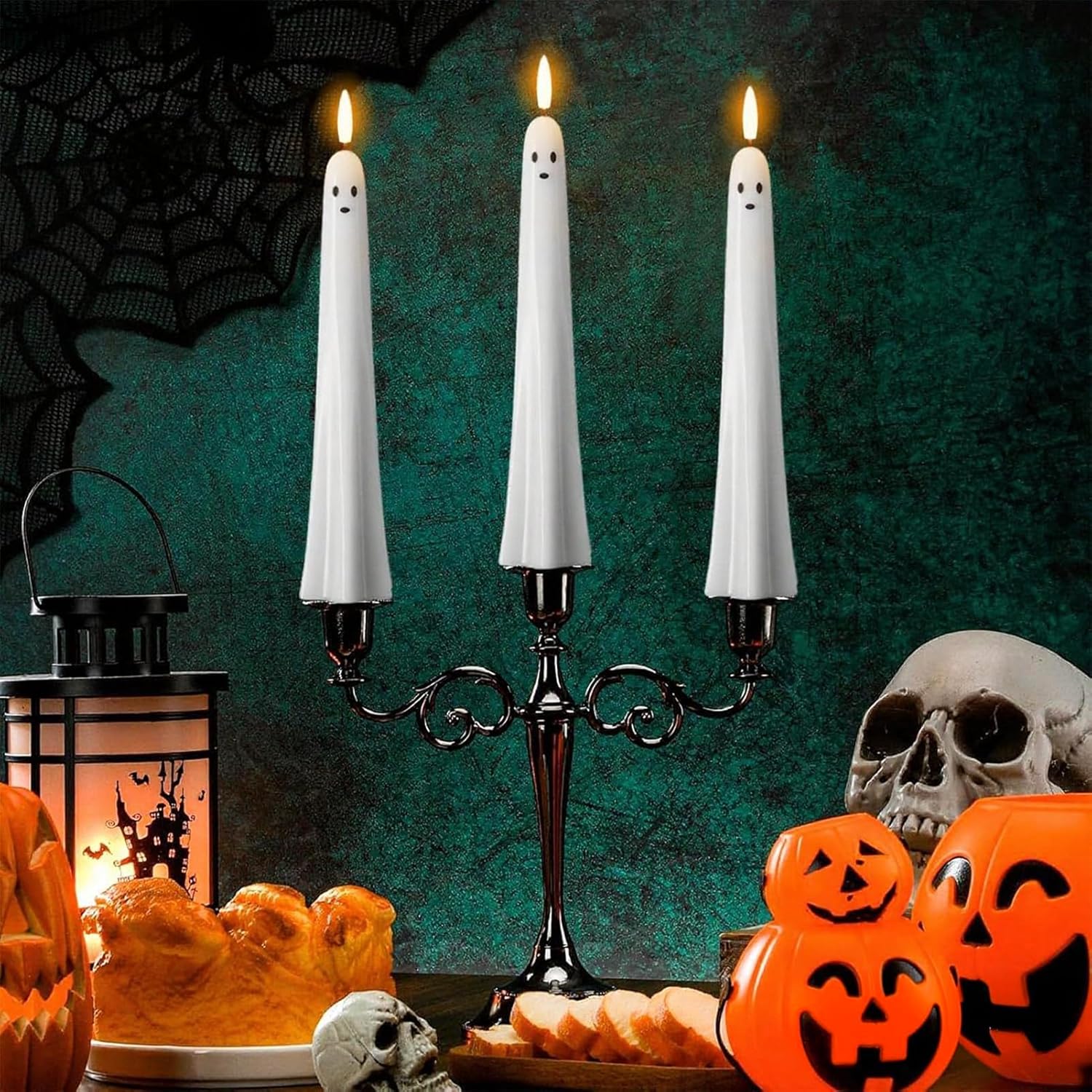 🏆50K+ SOLD! Almost Gone 👻Ghost Flameless Taper Candles with Remote and Timer
