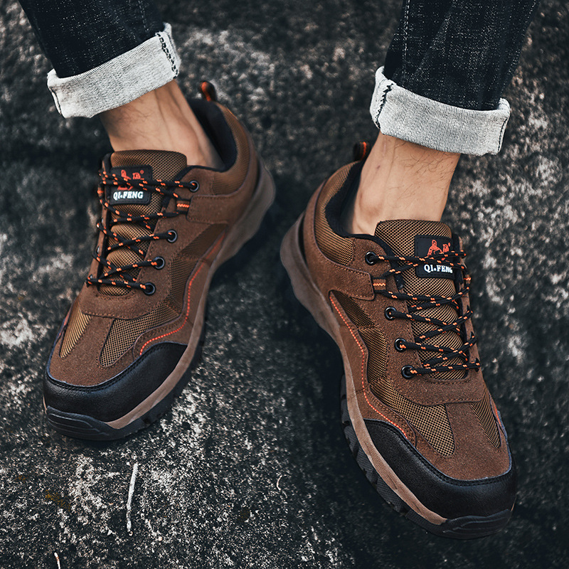 Men's Comfy Lightweight Waterproof Breathable Hiking Shoes Orthopedic Support Sneakers for Foot Pain