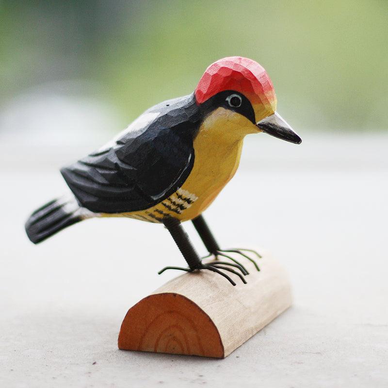 Colaptes auratus Figurines Hand Carved Painted Wooden