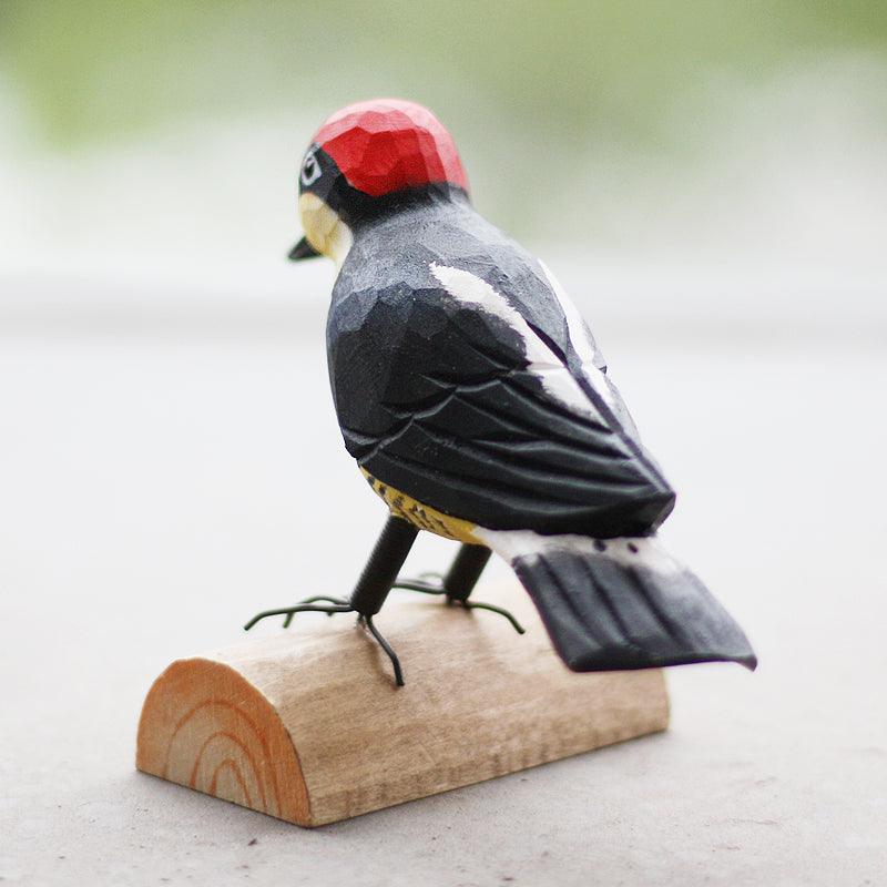 Colaptes auratus Figurines Hand Carved Painted Wooden
