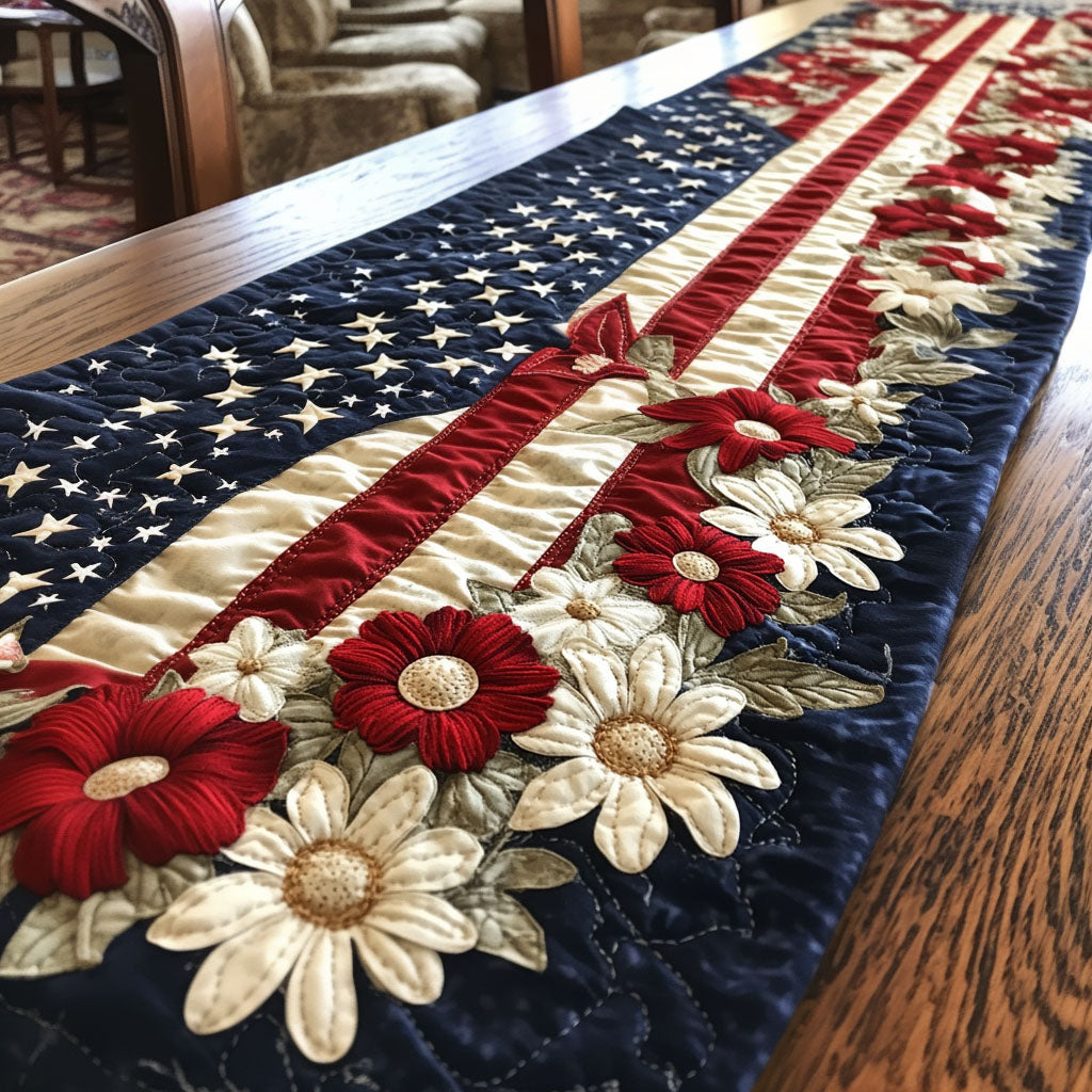 Star-Spangled Quilted Table Runner NCU0PT4846