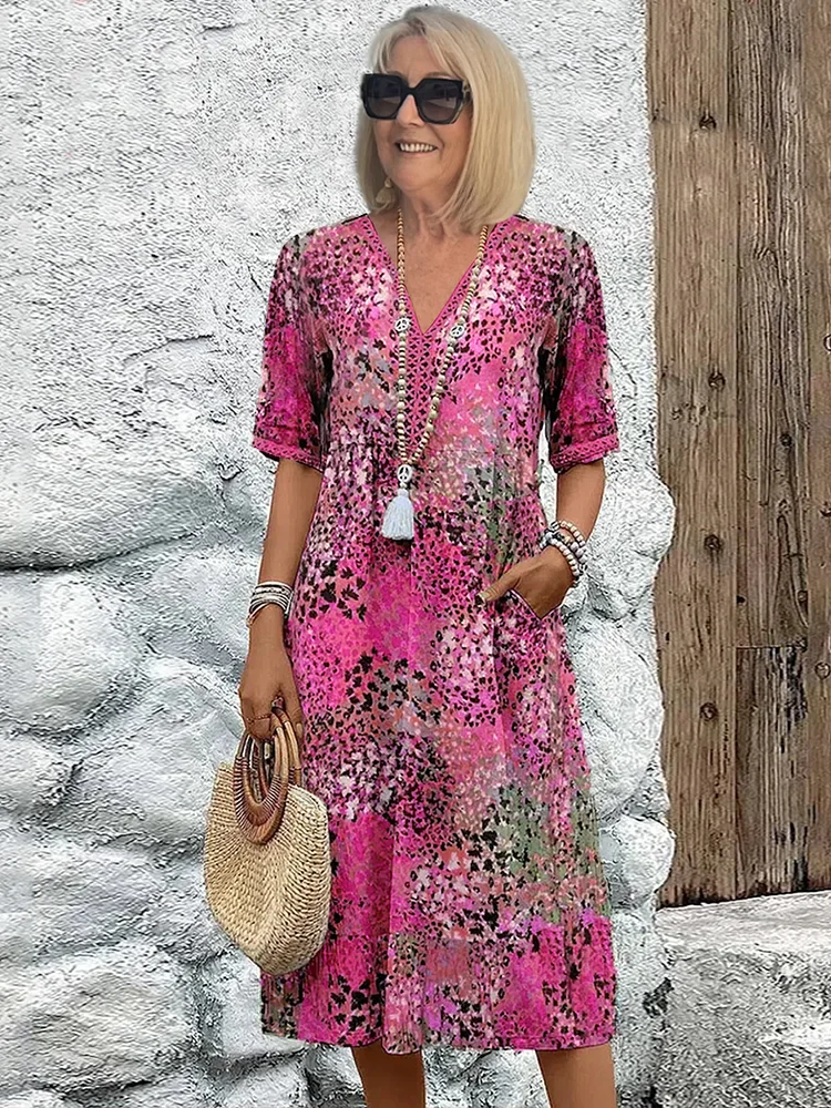 Elegant Floral Midi Dress