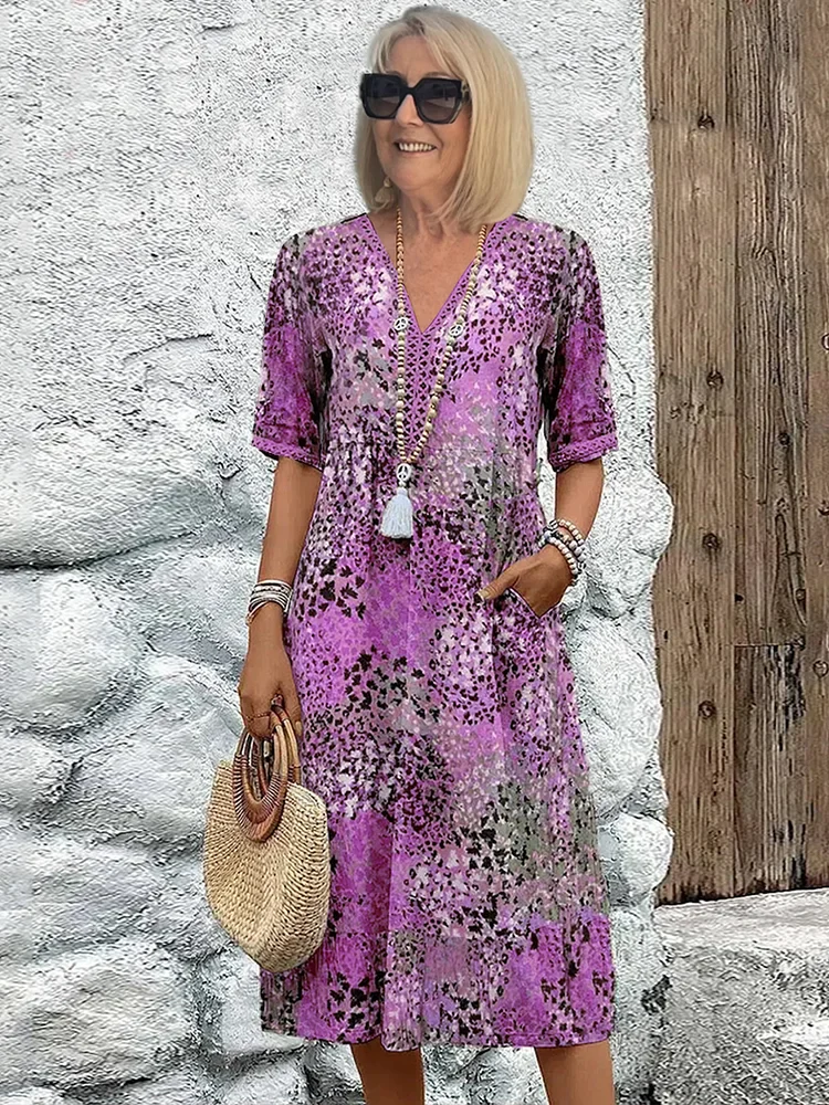Elegant Floral Midi Dress
