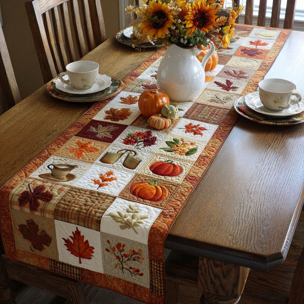 Autumn Glade Quilted Table Runner NCU0PT7804