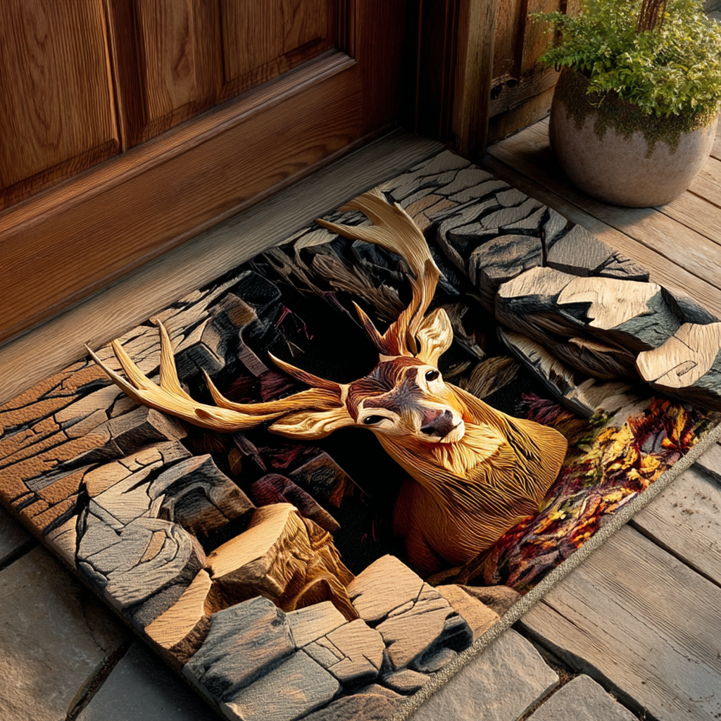 Rustic Deer Doormat NCU0XD990