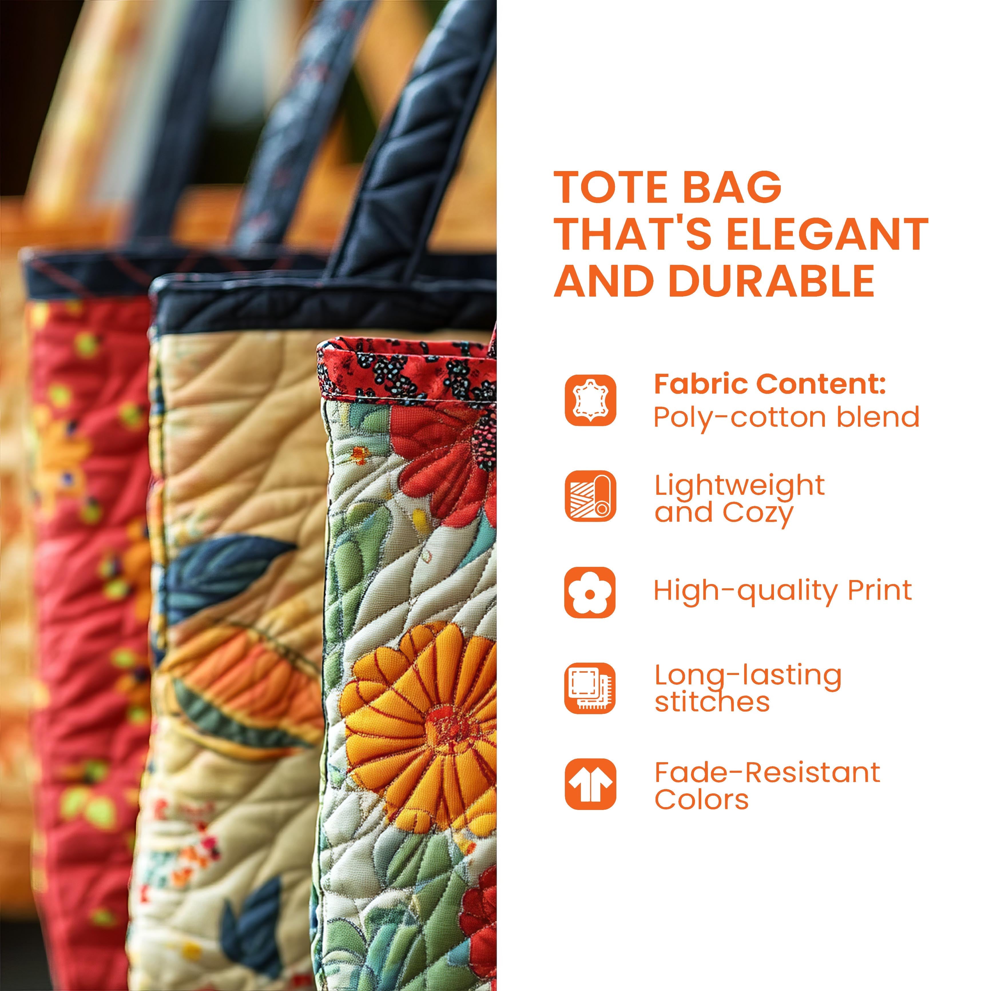  Books Quilted Tote Bag GFTOHD8089