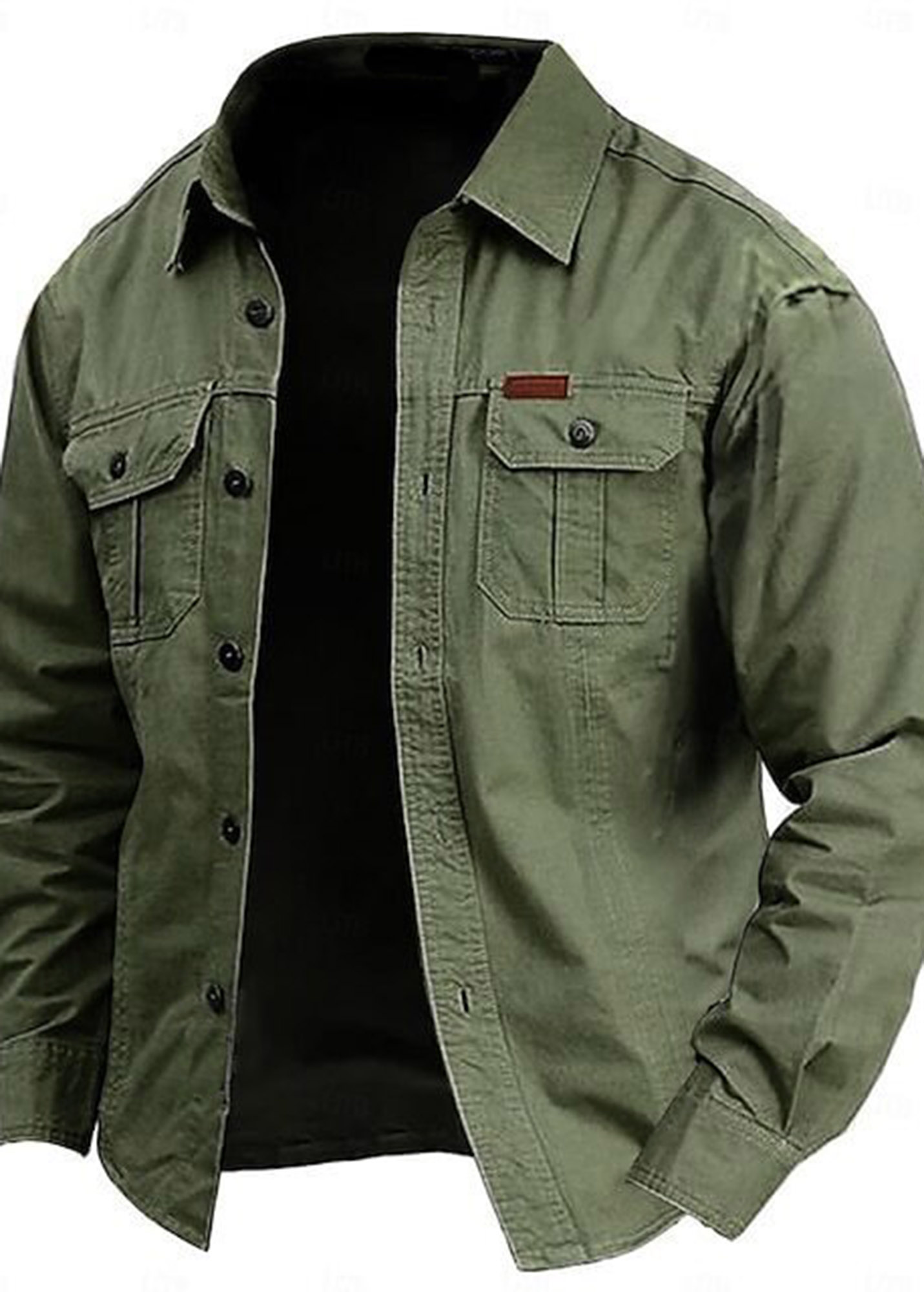 Cow Pattern Casual Men's Work Shirt Long Sleeve