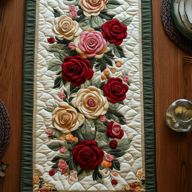 Mystic Rose Quilted Table Runner NCU0DV4556
