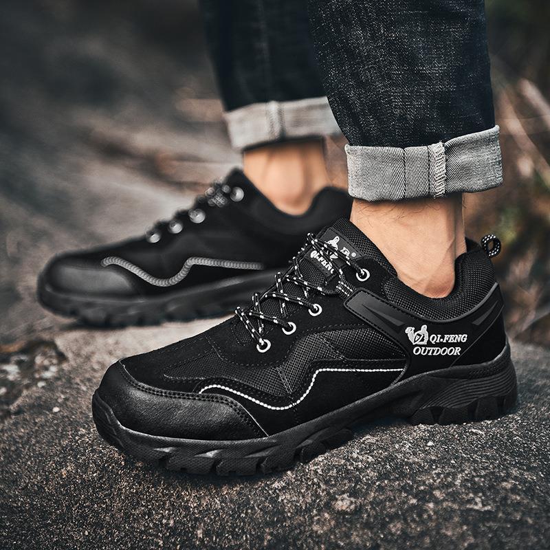 Men's Comfy Lightweight Waterproof Breathable Hiking Shoes Orthopedic Support Sneakers for Foot Pain