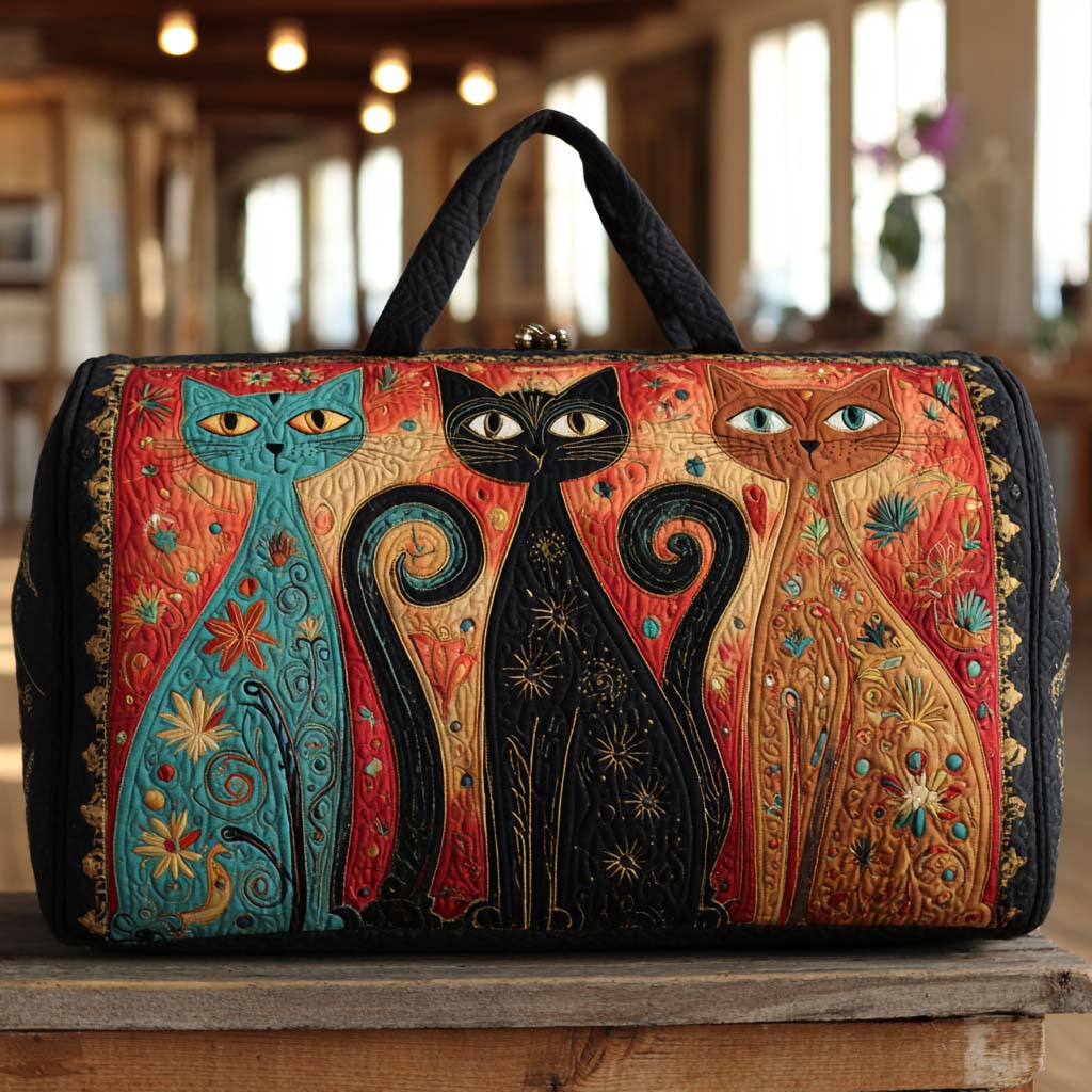 Enchanted Cats Trio Quilted Duffle Bag NCU0XD400