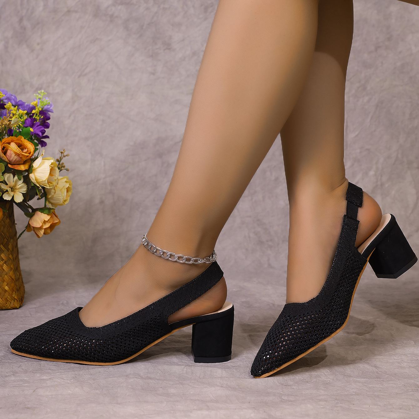 🔥LAST DAY 50% OFF-Breathable High-Heel Slipper Sandals for Women