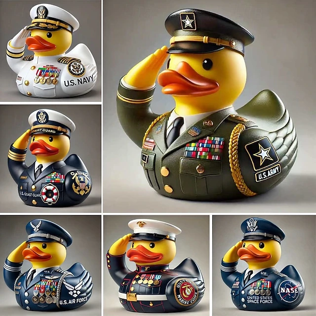 Handmade Veteran Tribute Duck