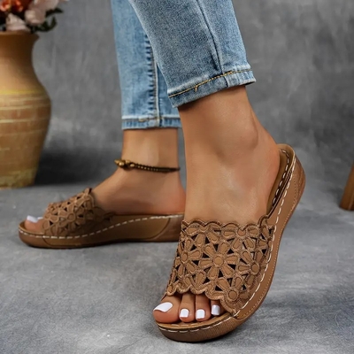 💥Hot Special Discount 70% OFF💥Breathable orthopedic open-toe slippers for women, with soft cushioning. Arch support