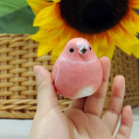 Rosefinch Sculpted Hand-Painted Bird Figure