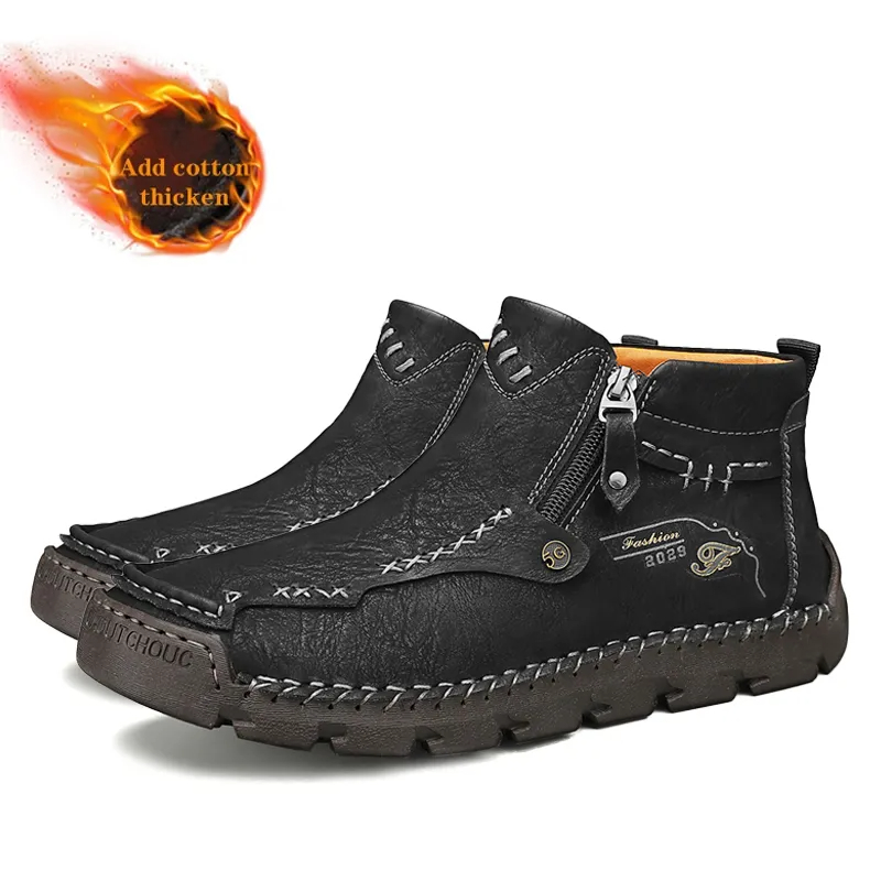 (🔥CLEARANCE SALE - 70% OFF)MEN'S CASUAL HANDMADE LEATHER BOOTS - PREVENT FOOT DISEASES