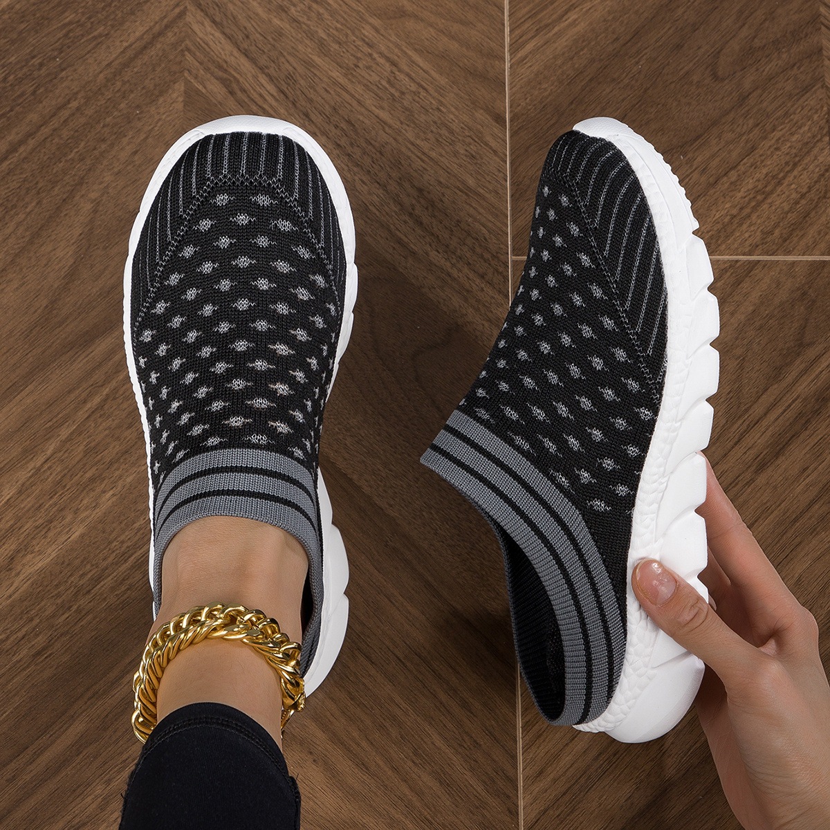 Breathable Fly Knit Sneakers For Women