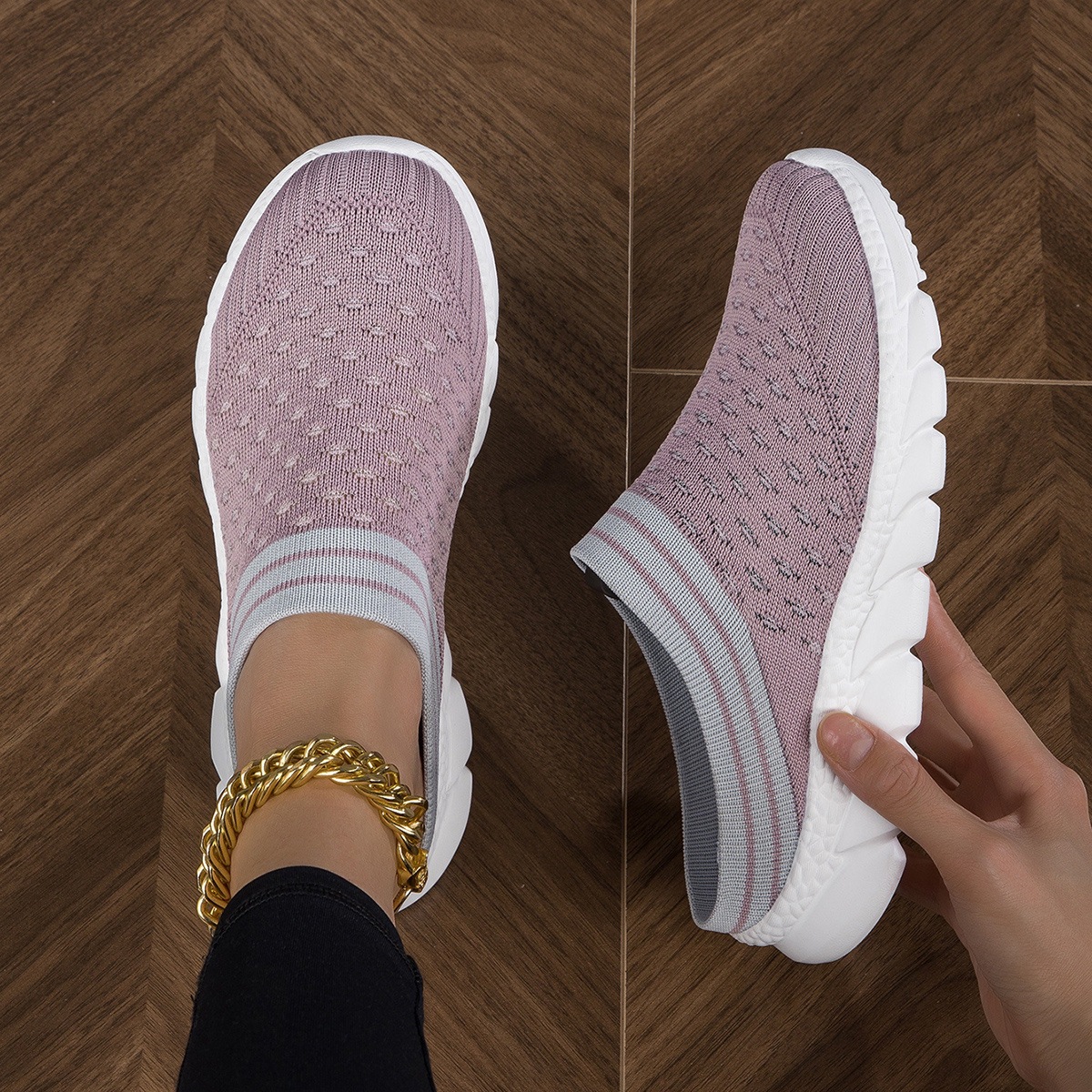 Breathable Fly Knit Sneakers For Women