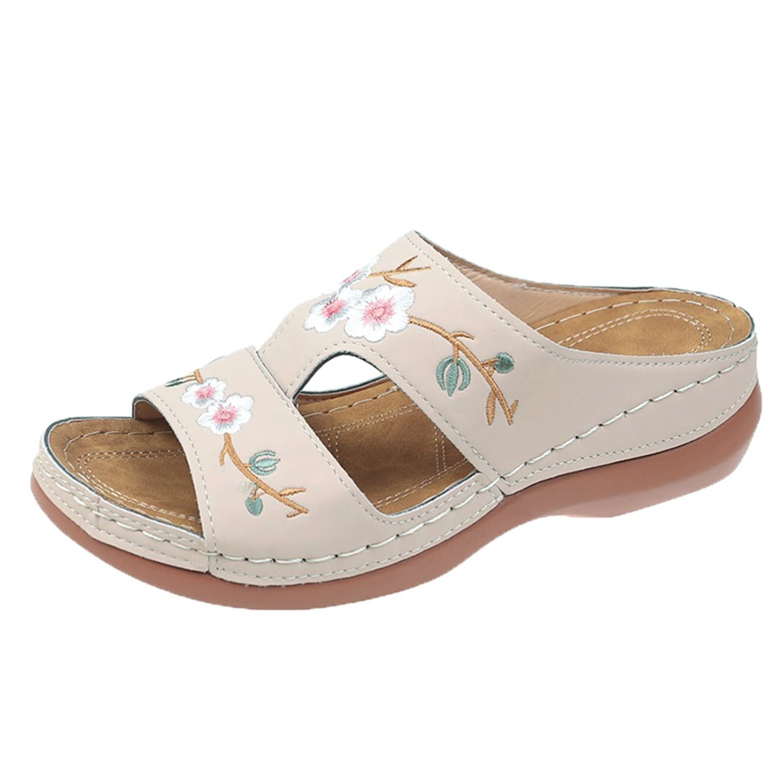Women’s Floral Embroidered Wedge Sandals
