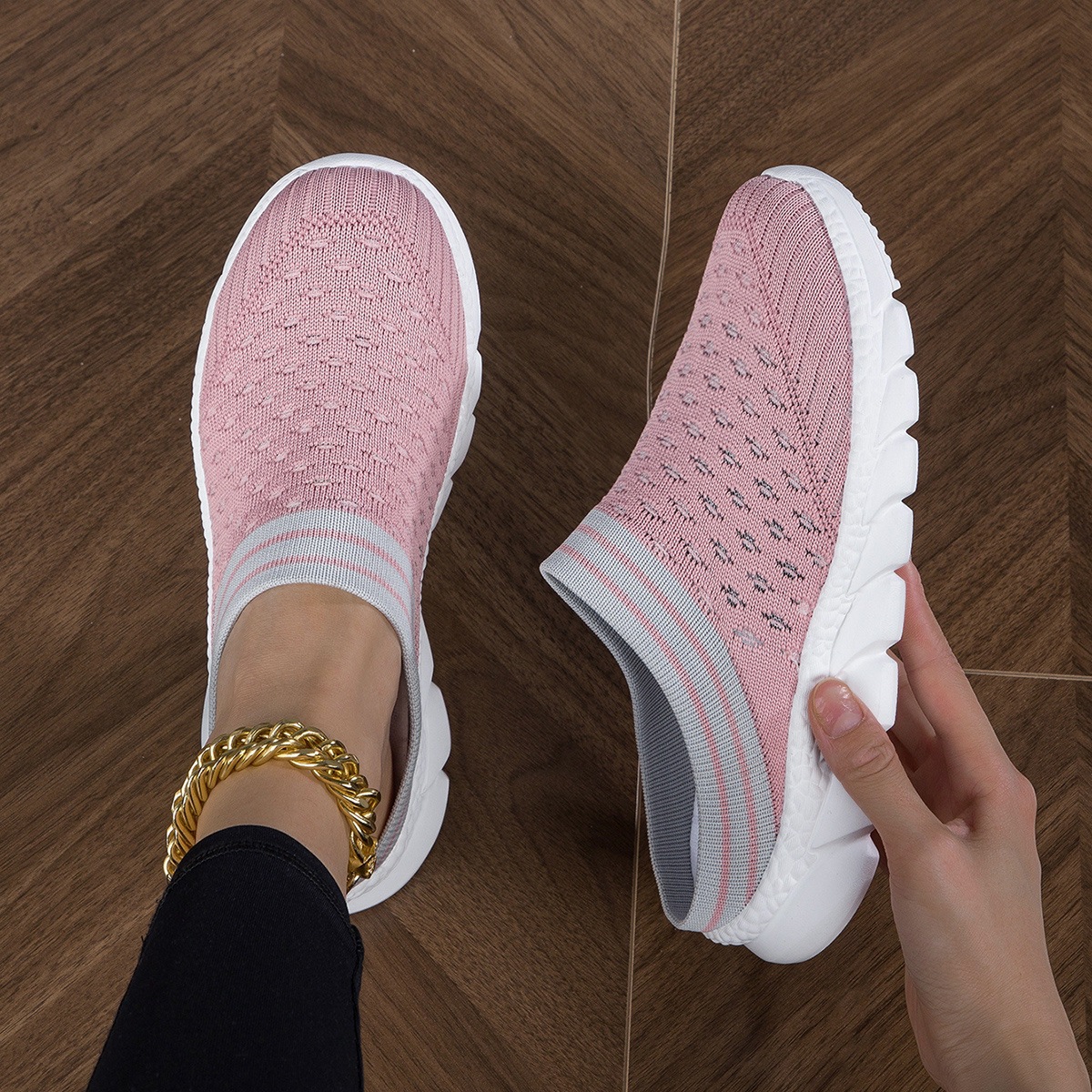 Breathable Fly Knit Sneakers For Women