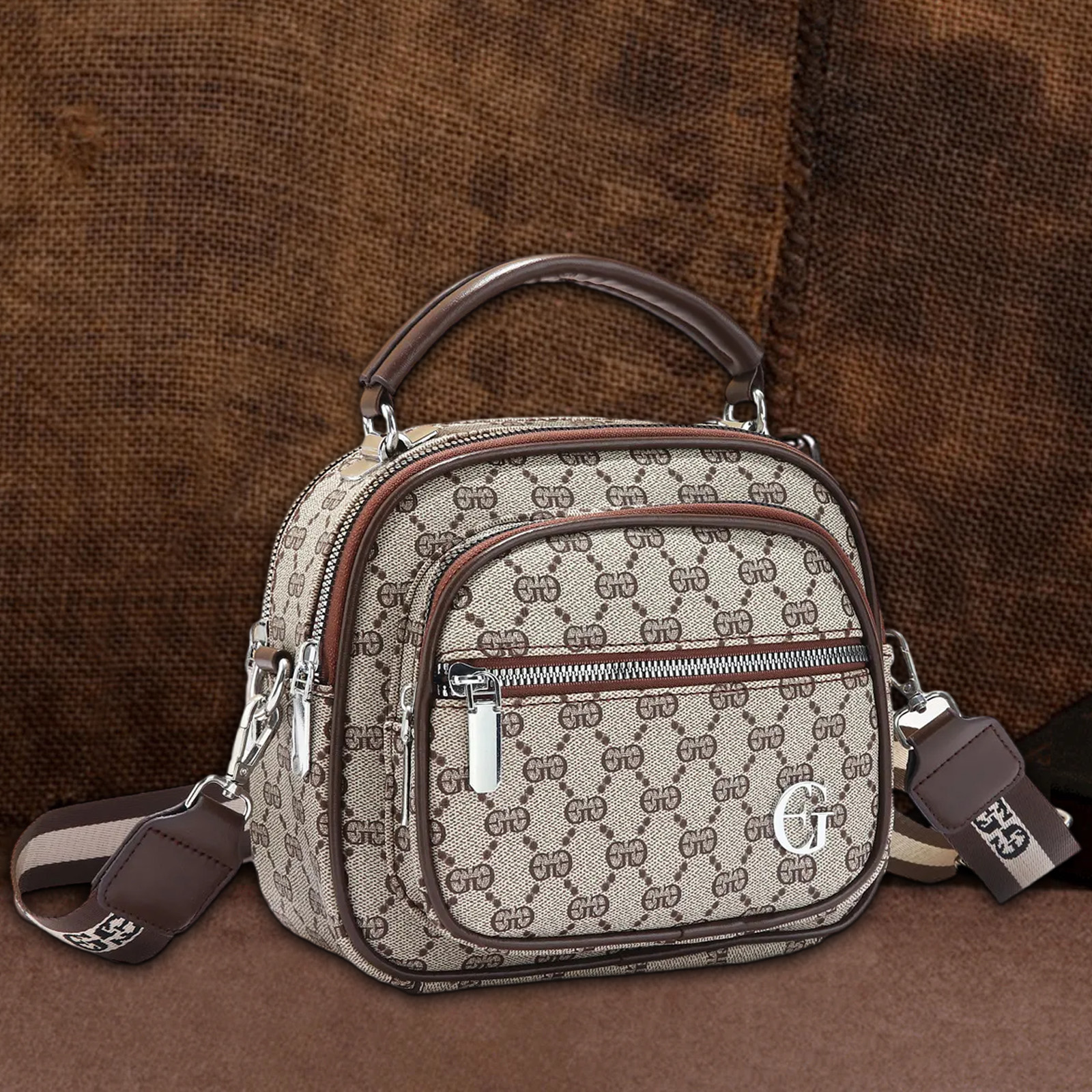 🏆Only $47.99 Last Day Promotion!🎁 - Classic Multifunctional Women's Calfskin Leather Crossbody Bag