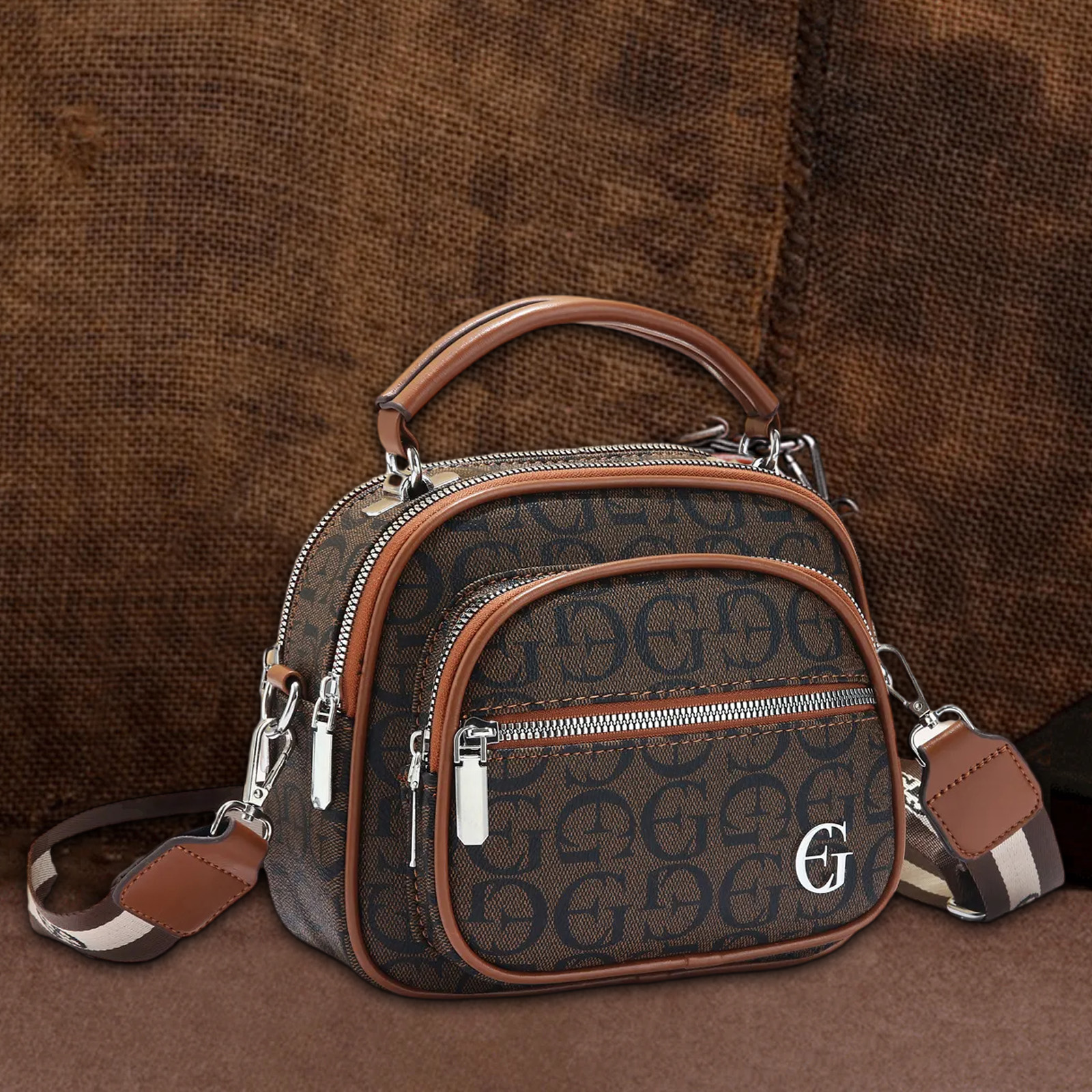 🏆Only $47.99 Last Day Promotion!🎁 - Classic Multifunctional Women's Calfskin Leather Crossbody Bag