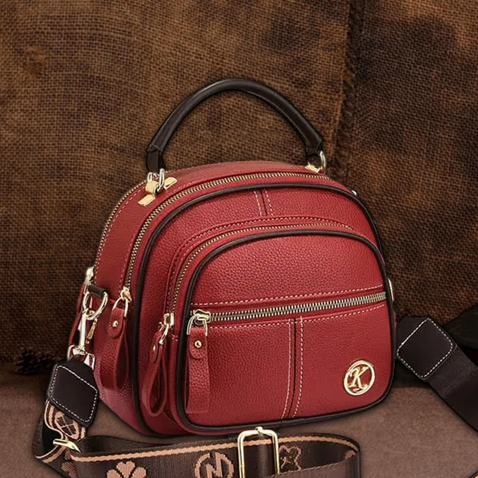 🏆Only $47.99 Last Day Promotion!🎁 - Classic Multifunctional Women's Calfskin Leather Crossbody Bag